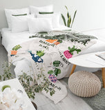 Blanket for Plant Lover Gifts, “Things I Do In My Spare Time”, From Friends Family, Birthday Christmas Holiday, Inspirational Theme