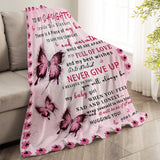 Blanket for Daughter Gifts, “There Is a Piece of My Heart to Give You Comfort and Warmth”, From Mom, Birthday Christmas, Inspirational