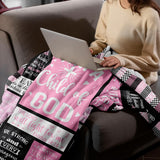 Blanket for Son Gifts, “I Am a Child of God”, From Mom Dad, Birthday Christmas Graduation Everyday Encouragement, Inspirational Motivational