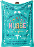 Blanket for Nurse Gifts, “Making the world a better place Nurse Life”, From Family Friends, Birthday, Christmas, Graduation, Inspirational