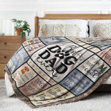 Blanket for Dog Dad Gifts, “Best Dog Dad Ever”, From Son or Daughter, Birthday, Christmas, Everyday Encouragement, Inspirational