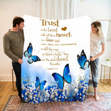 Blanket for Faith Gifts - Trust in the Lord with all thine heart - From Parents, Birthday, Christmas, Everyday Encouragement, Inspirational