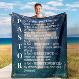 Gifts for Pastor Blanket - P is for the Preacher God called you to be,” From Congregation, Birthday, Christmas, Everyday Encouragement, Inspirational Motivational