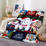 Christmas Blanket for Cat Lovers - Merry Christmas,” From Family, Christmas, Holiday, Everyday Encouragement, Festive Winter