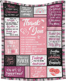 Blanket for Son Gifts, “Thank You for Listening, Guidance, Inspiration, Encouragement”, From Mom Dad, Birthday, Christmas, Inspirational