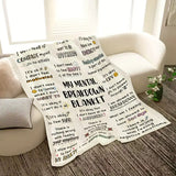 Mental Health Blanket for Gifts - My Mental Breakdown Blanket - From Family Friends, Birthday Christmas Everyday Encouragement, Inspirational Motivational
