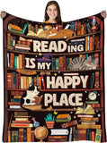 Blanket for Book Lover Gifts, “This Is My Book Reading Blanket”, From Parents, Birthday Christmas Graduation, Inspirational Motivational