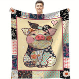 Gifts for Pig Lover Blanket - Love You So Much - From Parents, Birthday, Christmas, Everyday Encouragement, Inspirational Animal