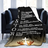 Blanket for Pastor Gifts, “P.A.S.T.O.R. Is for Preacher, Anointing, Shepherd, Teacher, Obedience, Righteousness”, From Church Members, Birthday, Christmas, Inspirational