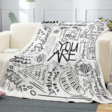 Blanket for Son Gifts, “You Are Loved You Are Remarkable You Are Brave”, From Mom Dad, Birthday Christmas Graduation, Inspirational