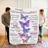Blanket for Granddaughter Gifts - To My Granddaughter Never Forget How Much I Love You,” From Grandparents, Birthday, Graduation, Everyday Encouragement, Inspirational