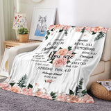 Gifts for Daughter Blanket, “You are Amazing Capable Chosen Loved Strong Created”, From Mom Dad, Birthday Christmas Graduation, Inspirational