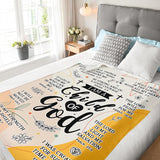 Blanket for Daughter Gifts, “I Am a Child of God”, From Parents, Birthday, Christmas, Graduation, Inspirational Christian