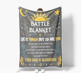 Blanket for Son Gifts, “Battle Blanket, Life Is Tough But So Are You”, From Mom Dad, Birthday, Graduation, Everyday Encouragement, Inspirational
