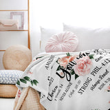 Gifts for Daughter Blanket, “You are Amazing Capable Chosen Loved Strong Created”, From Mom Dad, Birthday Christmas Graduation, Inspirational