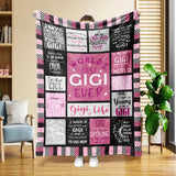Gifts for Gigi Blanket - World’s Best Gigi Ever - From Grandchildren, Birthday, Christmas, Holiday, Everyday Encouragement, Inspirational