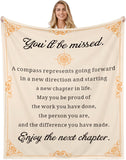 Blanket for Son Gifts, “You’ll be missed. Enjoy the next chapter.”, From Parents, Graduation, Birthday, Christmas, Motivational Inspirational