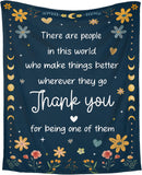 Blanket for Son Gifts, “There are people in this world who make things better... Thank you for being one of them”, From Mom Dad, Birthday Christmas Graduation, Inspirational Motivational