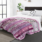 Blanket for Daughter Gifts, “Never forget how much I love you, you are my sunshine”, From Mom Dad, Birthday, Christmas, Motivational