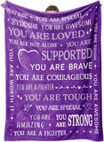 Gifts for Son Blanket, “You Are Loved, Supported, Brave, Courageous, Strong”, From Mom Dad, Birthday, Christmas, Encouragement, Inspirational