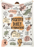Blanket for Daughter Gifts, "Positive Daily Affirmations", From Mom Dad, Birthday, Christmas, Graduation, Everyday Encouragement, Inspirational