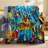 Gifts for Sea Lovers Blanket, “Love Sea”, From Parents, Birthday, Christmas, Everyday Encouragement, Inspirational Theme