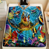 Gifts for Sea Lovers Blanket, “Love Sea”, From Parents, Birthday, Christmas, Everyday Encouragement, Inspirational Theme