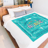 Blanket for Nurse Gifts, “Making the world a better place Nurse Life”, From Family Friends, Birthday, Christmas, Graduation, Inspirational