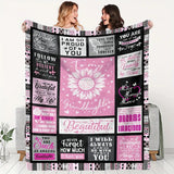 Blanket for Granddaughter Gifts - To my Granddaughter - From Grandma Grandpa, Birthday Christmas Graduation, Inspirational Motivational