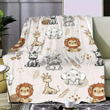 Blanket for Kids Gifts - Brave Like a Lion, Gentle Like an Elephant,” From Parents, Birthday, Christmas, Everyday Encouragement, Animal Theme