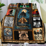 Gifts for Sasquatch Lovers Blanket - Bigfoot Lives Matter - From Family, Birthday Christmas Holiday, Inspirational Mystery