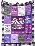 Blanket for Sister Gifts, “My Sister Is Pretty Awesome”, From Sister, Birthday Christmas Graduation Holiday, Inspirational Motivational