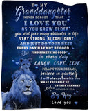 Gifts for Granddaughter Blanket, “Never Forget That I Love You As You Grow Older”, From Grandparents, Birthday Christmas Graduation, Inspirational