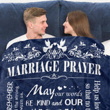 Blanket for Couple Gifts, “Marriage Prayer May Our Words Be Kind and Our Thoughts Gracious”, From Husband Wife, Birthday Christmas Anniversary, Inspirational Faith