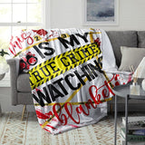 Gifts for True Crime Fans Blanket, "This Is My True Crime Watching Blanket," From Parents, Birthday, Christmas, Everyday Encouragement, Motivational