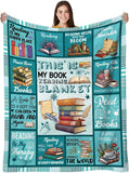 Blanket for Book Lover Gifts, “This Is My Book Reading Blanket”, From Parents, Birthday Christmas Graduation, Inspirational Motivational