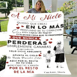Blanket for Grandson Gifts - A Mi Nieto Quiero Que Creas en Lo Más Profundo de Tu Corazón - From Grandma, Birthday Christmas Graduation, Inspirational Motivational