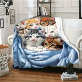 Gifts for Cat Lovers Blanket - Cats are the Best Medicine - From Family, Birthday, Christmas, Everyday Encouragement, Inspirational