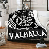 Blanket for Son Gifts, “Victory or Valhalla”, From Mom Dad, Birthday, Graduation, Christmas, Holiday, Motivational Inspirational