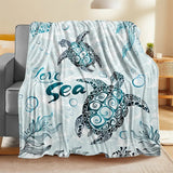 Gifts for Sea Lovers Blanket, “Love Sea”, From Parents, Birthday, Christmas, Everyday Encouragement, Inspirational Theme