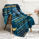 Blanket for Grandson Gifts, “Du wirst immer unser kleiner Junge sein”, From Oma Opa, Birthday Christmas Encouragement, Inspirational
