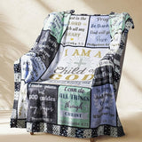 Blanket for Son Gifts, “I AM a Child of GOD”, From Mom Dad, Birthday, Christmas, Graduation, Everyday Encouragement, Inspirational