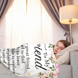 Blanket for Friend Gifts, “A truly great friend is hard to find, difficult to leave and impossible to replace”, From Bestie, Birthday, Christmas, Everyday Encouragement, Inspirational