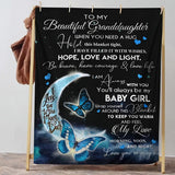 Blanket for Granddaughter Gifts - To My Beautiful Granddaughter When You Need a Hug Hold This Blanket Tight,” From Grandma Grandpa, Birthday Christmas Everyday Encouragement, Inspirational Love