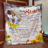 Gifts for Sister Blanket - To my Sister For happy times shared through the years - From Big Sister, Birthday, Christmas, Everyday Encouragement, Inspirational