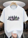 Urban Gathering Of Multicolored Pigeons Resting Among Shadows Pigeon, Men's T-Shirt