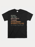 Men's T-Shirt Mama Tip Top Thanks With Classic Lettering Design Baseball Player