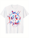 Men's T-Shirt Vibrant Splashes Of Paint Forming A Peace Sign