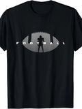 Men's T-Shirt Silhouette Stadium Lights With Player Under Football Shaped Design