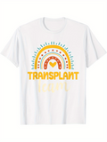 Men's T-Shirt Transplant With Colorful Sunburst Lines And Radiant Rainbow Heart